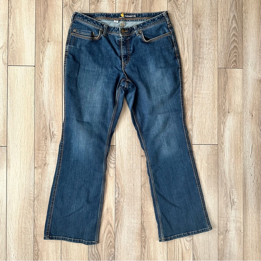 Vintage Christian Lacroix Dark Wash Bootcut Pink Embroidered Detail Jeans - Picture 5 of 5